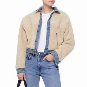 GRLFRND Reversible Denim/Sherpa jacket size M